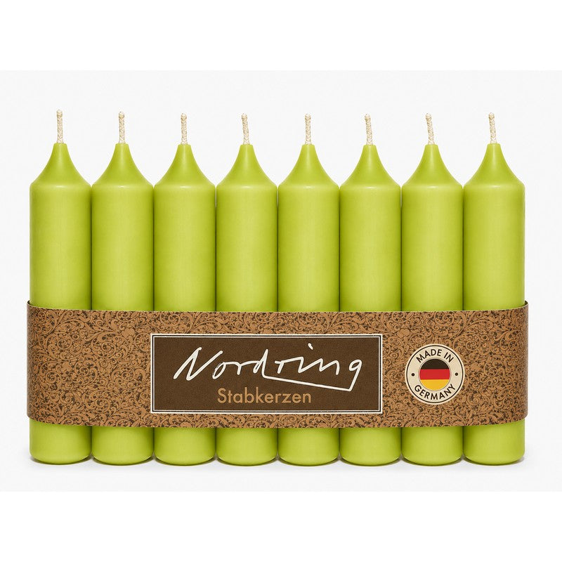 Nordring 24 Stück Stabkerzen, Limone, Höhe 11 cm ø 22 mm