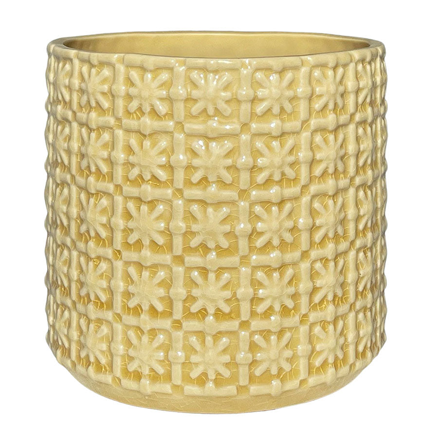 Nordring Blumentopf Cross M (12,5 cm ø), elfenbein