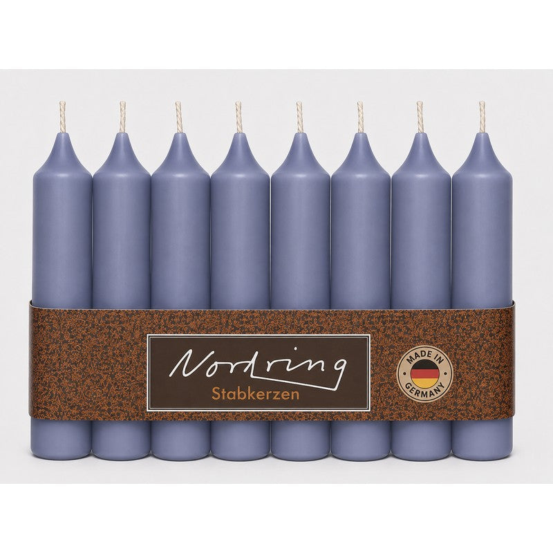 Nordring 24 Stück Stabkerzen, Polarblau, Höhe 11 cm ø 22 mm