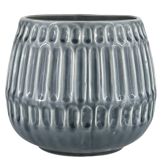 Nordring Blumentopf Riff L (16,5 cm ø), dunkelgrau